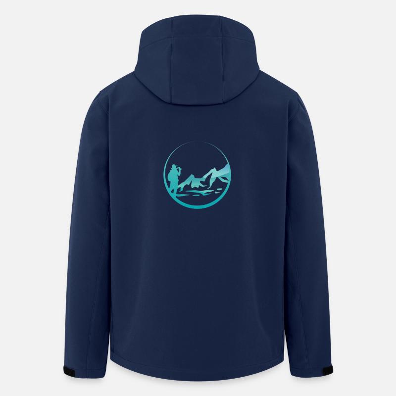 Wandern - Recycelte Männer Softshell-Jacke von Stanley/Stella - Navy