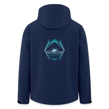Lignes maritimes - Veste softshell homme en polyester recyclé Stanley/Stella - marine - Dos - AI Model Male 185 light (185cm)