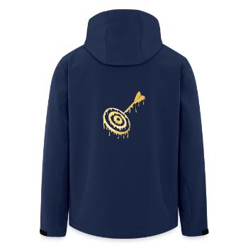 Darts Darten - Recycelte Männer Softshell-Jacke von Stanley/Stella - Navy - Hinten - AI Model Male 185 light (185cm)