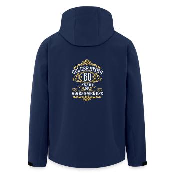 Birthday Celebrate your 60th birthday - Men’s Recycled Softshell Jacket by Stanley/Stella - navy - Back - AI Model Male 185 light (185cm)
