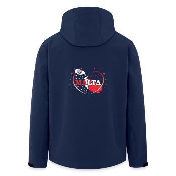 Malta - Men’s Recycled Softshell Jacket by Stanley/Stella - navy - Back - AI Model Male 185 light (185cm)