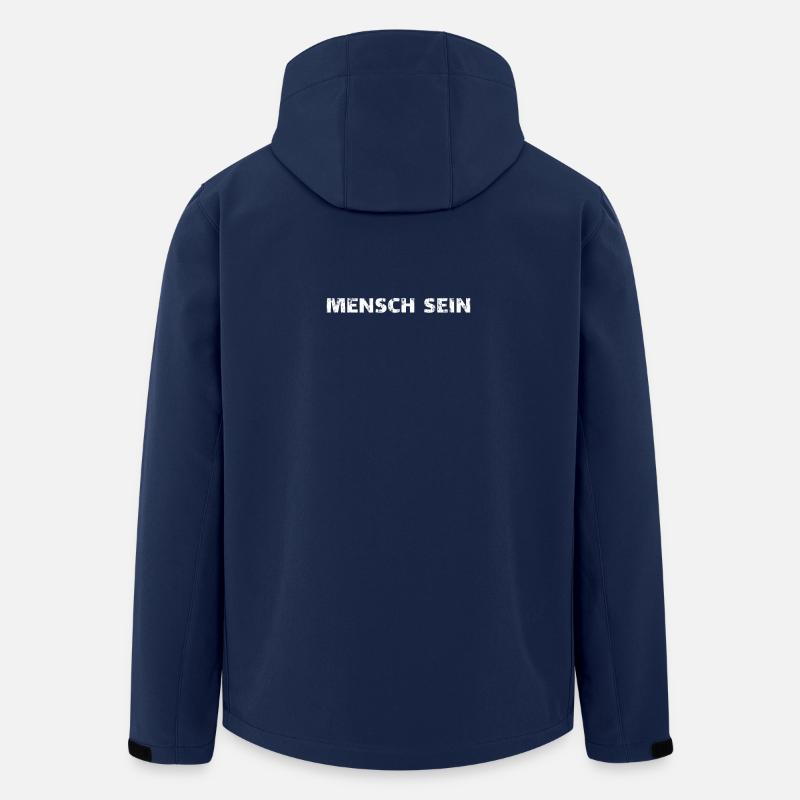Mensch sein - Recycelte Männer Softshell-Jacke von Stanley/Stella - Navy