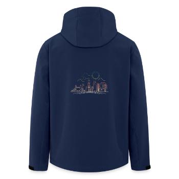 Londres - Veste softshell homme en polyester recyclé Stanley/Stella - marine - Dos - AI Model Male 185 light (185cm)