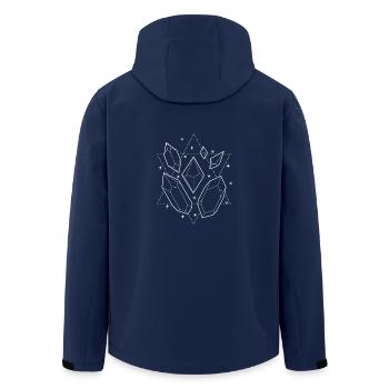 Star Design - Men’s Recycled Softshell Jacket by Stanley/Stella - navy - Back - AI Model Male 185 light (185cm)