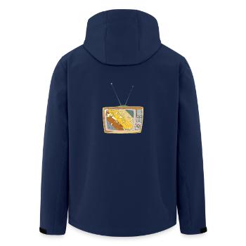 Télévision rétro - Veste softshell homme en polyester recyclé Stanley/Stella - marine - Dos - AI Model Male 185 light (185cm)