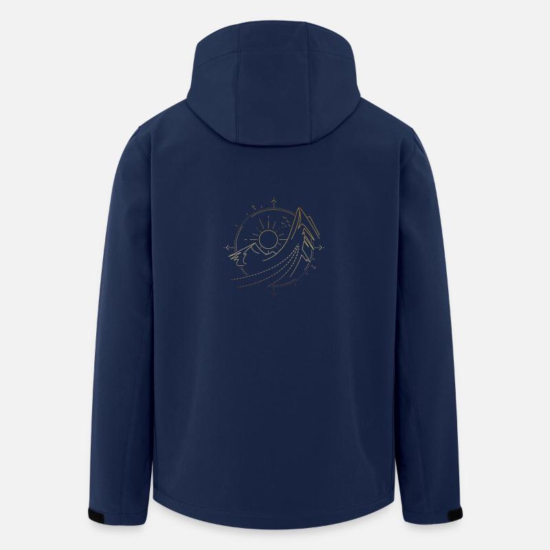 Hiking alps mountains - Men’s Recycled Softshell Jacket by Stanley/Stella - navy