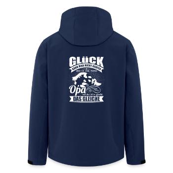 Family Grandpa Grandchild Happiness can not be bought - Men’s Recycled Softshell Jacket by Stanley/Stella - navy - Back - AI Model Male 185 light (185cm)