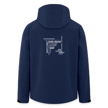 Termes d'échecs Chess moves cadeau de joueur d'échecs - Veste softshell homme en polyester recyclé Stanley/Stella - marine - Dos - AI Model Male 185 light (185cm)