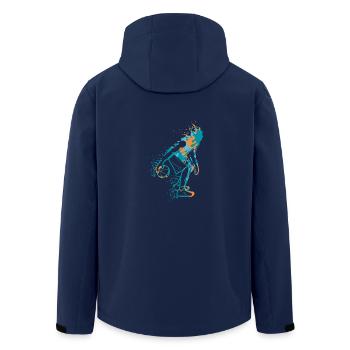 Basketball Splash - Recycelte Männer Softshell-Jacke von Stanley/Stella - Navy - Hinten - AI Model Male 185 light (185cm)