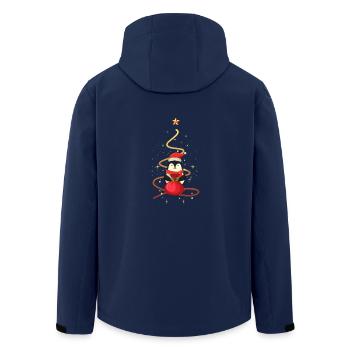 Pinguin Weihnachten - Recycelte Männer Softshell-Jacke von Stanley/Stella - Navy - Hinten - AI Model Male 185 light (185cm)