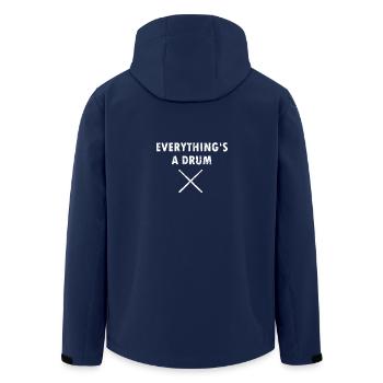 Everything is a drum - Men’s Recycled Softshell Jacket by Stanley/Stella - navy - Back - AI Model Male 185 light (185cm)