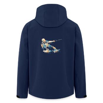 Wakeboard splash - Men’s Recycled Softshell Jacket by Stanley/Stella - navy - Back - AI Model Male 185 light (185cm)