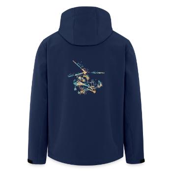 Gyrocopter - Recycelte Männer Softshell-Jacke von Stanley/Stella - Navy - Hinten - AI Model Male 185 light (185cm)
