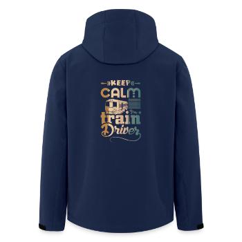 Conducteur de train - Veste softshell homme en polyester recyclé Stanley/Stella - marine - Dos - AI Model Male 185 light (185cm)