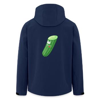 Lustige Gurke - Recycelte Männer Softshell-Jacke von Stanley/Stella - Navy - Hinten - AI Model Male 185 light (185cm)