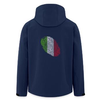 Empreinte digitale de l'Italie - Veste softshell homme en polyester recyclé Stanley/Stella - marine - Dos - AI Model Male 185 light (185cm)