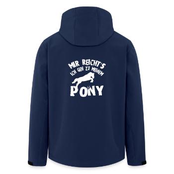 Pony Mir reichts - Recycelte Männer Softshell-Jacke von Stanley/Stella - Navy - Hinten - AI Model Male 185 light (185cm)