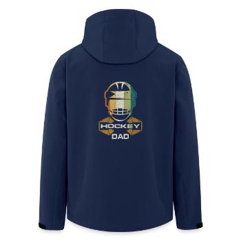 Hockey Dad Retro - Recycelte Männer Softshell-Jacke von Stanley/Stella - Navy - Hinten - AI Model Male 185 light (185cm)
