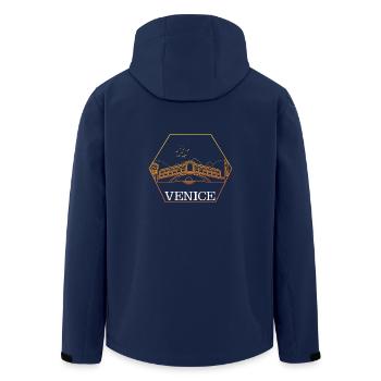 Venedig - Recycelte Männer Softshell-Jacke von Stanley/Stella - Navy - Hinten - AI Model Male 185 light (185cm)