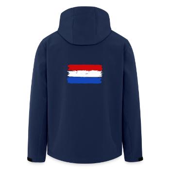 Holland - Recycelte Männer Softshell-Jacke von Stanley/Stella - Navy - Hinten - AI Model Male 185 light (185cm)