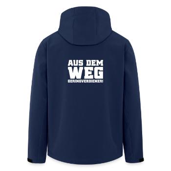 Aus Dem Weg Geringverdiener Bitcoin Miner Trader - Recycelte Männer Softshell-Jacke von Stanley/Stella - Navy - Hinten - AI Model Male 185 light (185cm)