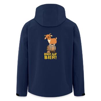 Bock auf Bier - Recycelte Männer Softshell-Jacke von Stanley/Stella - Navy - Hinten - AI Model Male 185 light (185cm)