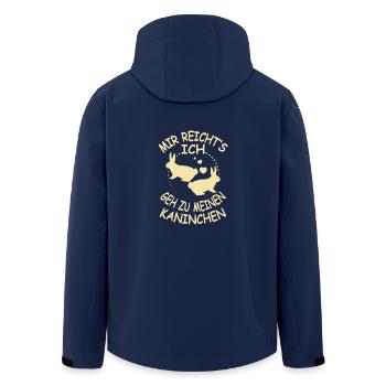 Zwergkaninchen - Recycelte Männer Softshell-Jacke von Stanley/Stella - Navy - Hinten - AI Model Male 185 light (185cm)