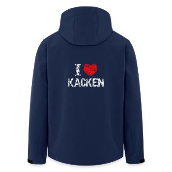 Ich liebe Kacken - Recycelte Männer Softshell-Jacke von Stanley/Stella - Navy - Hinten - AI Model Male 185 light (185cm)