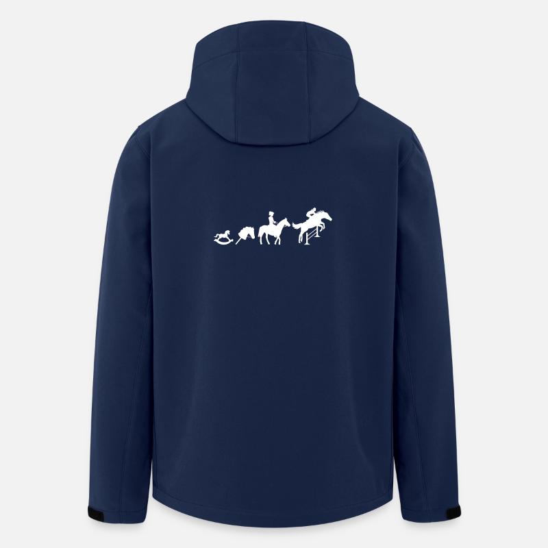 Evolution Springreiter Reiten - Recycelte Männer Softshell-Jacke von Stanley/Stella - Navy