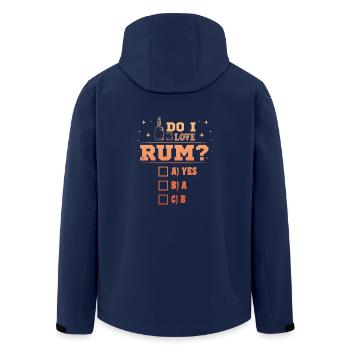 Rum Trinker - Recycelte Männer Softshell-Jacke von Stanley/Stella - Navy - Hinten - AI Model Male 185 light (185cm)