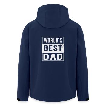 Best Dad - Men’s Recycled Softshell Jacket by Stanley/Stella - navy - Back - AI Model Male 185 light (185cm)
