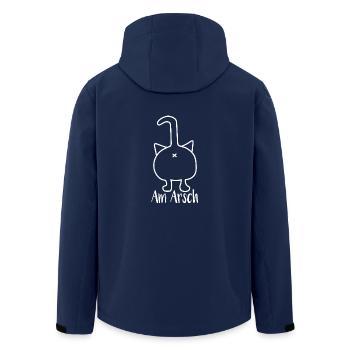 Am arsch - Recycelte Männer Softshell-Jacke von Stanley/Stella - Navy - Hinten - AI Model Male 185 light (185cm)