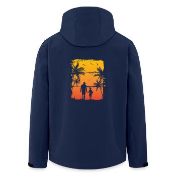 Père et fils - Veste softshell homme en polyester recyclé Stanley/Stella - marine - Dos - AI Model Male 185 light (185cm)