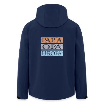 Uropa Retro - Veste softshell homme en polyester recyclé Stanley/Stella - marine - Dos - AI Model Male 185 light (185cm)