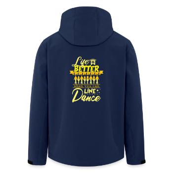 Linedance - Recycelte Männer Softshell-Jacke von Stanley/Stella - Navy - Hinten - AI Model Male 185 light (185cm)