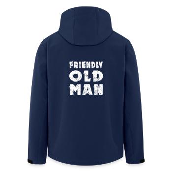 Friendly Old Man - Men’s Recycled Softshell Jacket by Stanley/Stella - navy - Back - AI Model Male 185 light (185cm)
