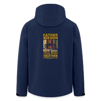 Dad Son Trial - Men’s Recycled Softshell Jacket by Stanley/Stella - navy - Back - AI Model Male 185 light (185cm)