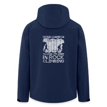 Dad And Daughter Climbing - Men’s Recycled Softshell Jacket by Stanley/Stella - navy - Back - AI Model Male 185 light (185cm)