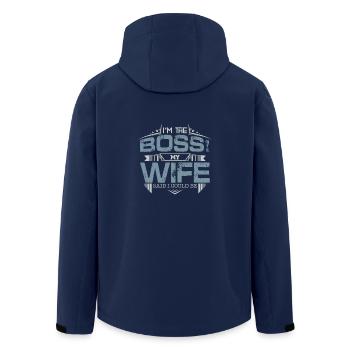My boss my wife - Veste softshell homme en polyester recyclé Stanley/Stella - marine - Dos - AI Model Male 185 light (185cm)