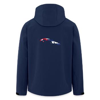 Cuba Drapeau - Veste softshell homme en polyester recyclé Stanley/Stella - marine - Dos - AI Model Male 185 light (185cm)