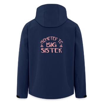 Promoted to big sister - Men’s Recycled Softshell Jacket by Stanley/Stella - navy - Back - AI Model Male 185 light (185cm)
