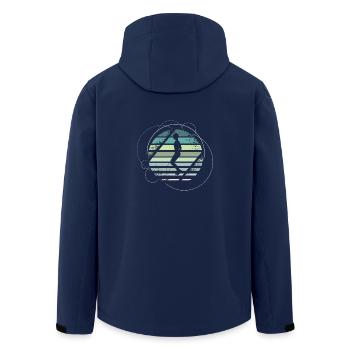 Saut à la corde rétro - Veste softshell homme en polyester recyclé Stanley/Stella - marine - Dos - AI Model Male 185 light (185cm)