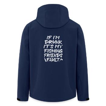 Fishing Friends - Recycelte Männer Softshell-Jacke von Stanley/Stella - Navy - Hinten - AI Model Male 185 light (185cm)
