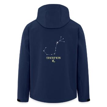 Skorpion Sternzeichen - Recycelte Männer Softshell-Jacke von Stanley/Stella - Navy - Hinten - AI Model Male 185 light (185cm)
