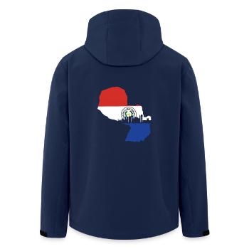 Paraguay Flagge - Recycelte Männer Softshell-Jacke von Stanley/Stella - Navy - Hinten - AI Model Male 185 light (185cm)