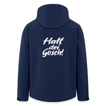 Halt dei Gosch - Recycelte Männer Softshell-Jacke von Stanley/Stella - Navy - Hinten - AI Model Male 185 light (185cm)