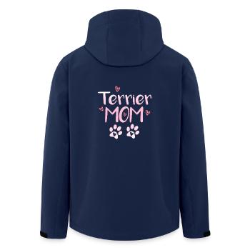 Terrier Mom - Men’s Recycled Softshell Jacket by Stanley/Stella - navy - Back - AI Model Male 185 light (185cm)