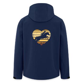 L’équitation de l’équitation coeur - Veste softshell homme en polyester recyclé Stanley/Stella - marine - Dos - AI Model Male 185 light (185cm)