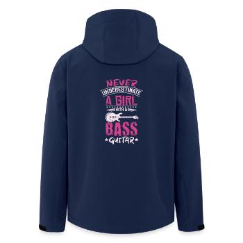 Bass Girl - Men’s Recycled Softshell Jacket by Stanley/Stella - navy - Back - AI Model Male 185 light (185cm)