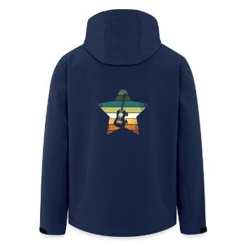 Ukulele Vintage - Men’s Recycled Softshell Jacket by Stanley/Stella - navy - Back - AI Model Male 185 light (185cm)
